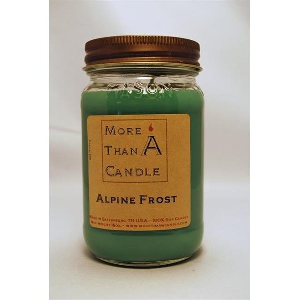 More Than A Candle More Than A Candle APF16M 16 oz Mason Jar Soy Candle; Alpine Frost APF16M